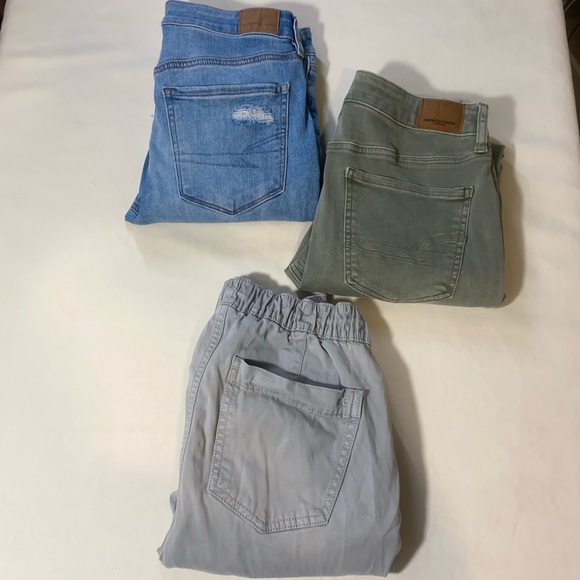 Bundle of 3 American Eagle Size 6 Pants - Jeggings, Joggers, Distressed Jeans - Picture 3 of 7